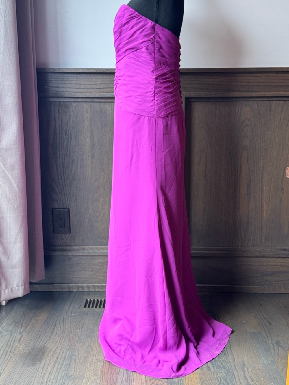 Alfred Angelo Strapless purple Ruched Sweetheart Gown 8 - Picture 3 of 9